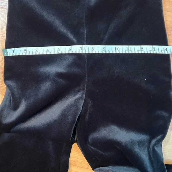 NADINE MERABI Davina Elegant Black Velvet Flare Trousers Size 4(S) New - Picture 8 of 9